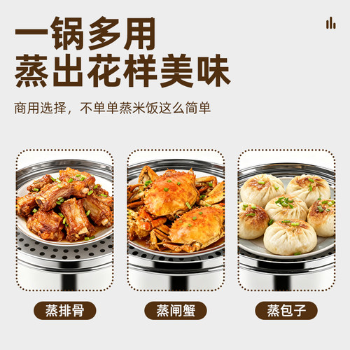 蒸饭木桶不锈钢蒸桶商用蒸饭桶蒸糯米饭木饭桶大号加厚甑子家用 - 图1