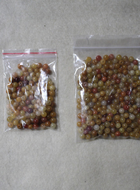 diy天然a货翡翠珠子老黄玉