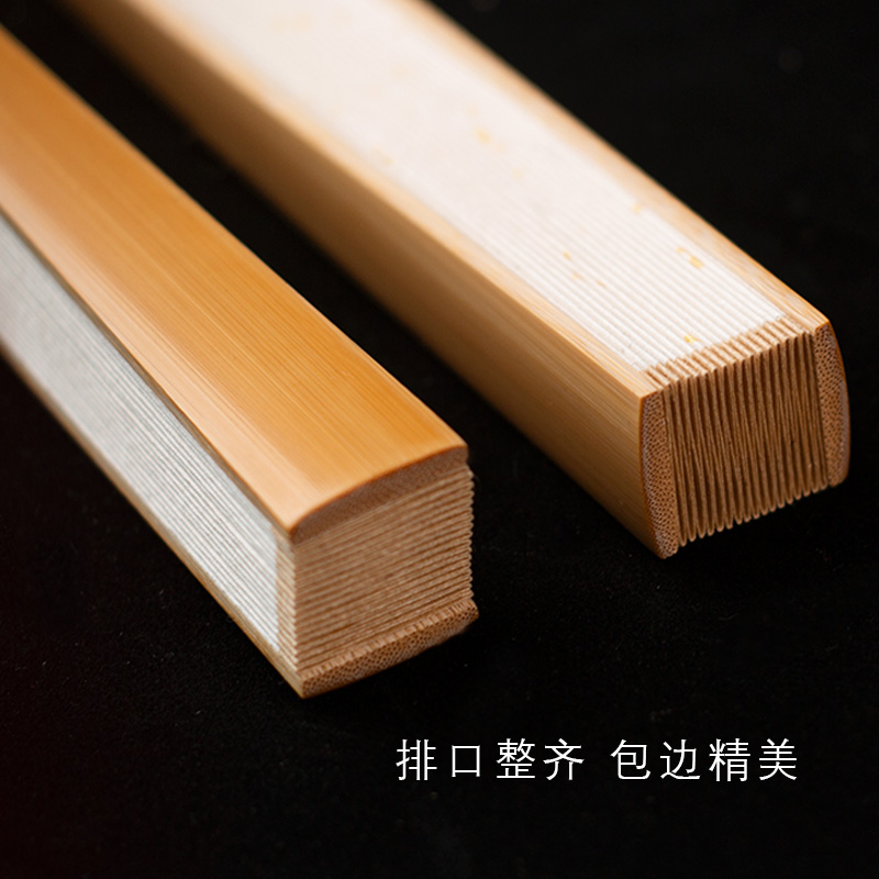 水磨玉竹折扇文玩书法扇子古风洒金宣纸苏工空白扇面书画创作diy - 图2