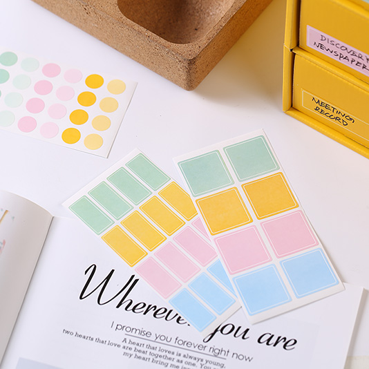 便签彩色索引贴纸美妆贴网红风收纳可手写无痕标记贴防水自粘书贴 - 图1