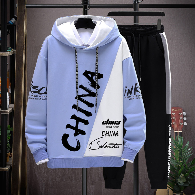 青少年春秋季男孩潮流初中学生卫衣 外叁卫衣