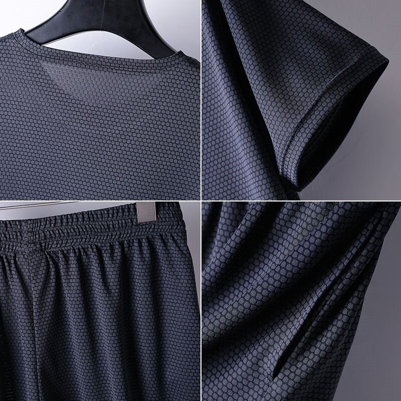 初中学生运动套装青少年速干t恤 外叁T恤