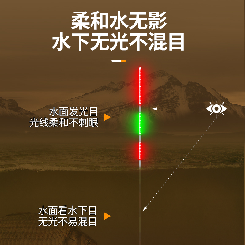 带壳芦苇夜光漂入水无影夜光漂日夜两用电子漂咬钩变色高灵敏浮漂 - 图2