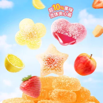 破价机制！不二家酸砂夹心软糖300g装[3元优惠券]-寻折猪