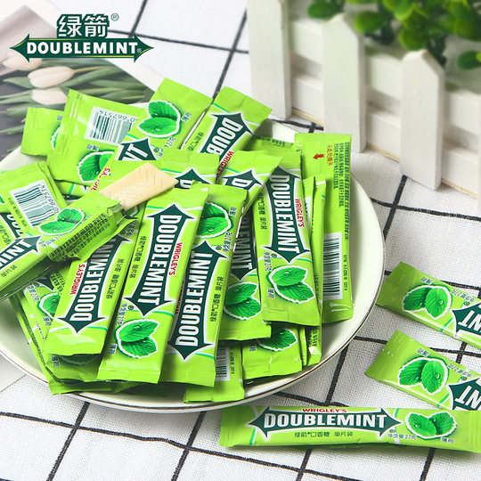 绿箭口香糖100片散装箭牌薄荷糖清凉清口接吻糖果清新口气