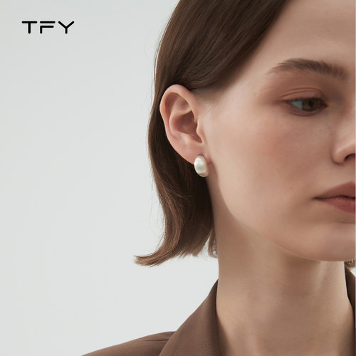 金属拉丝小金豆豆耳钉女高级感小众轻奢哑光水滴金色耳环气质耳饰 - 图2