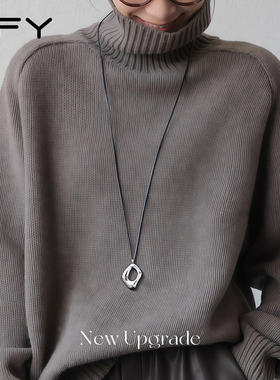 银色吊坠黑绳项链长款2025新款精致高级感毛衣链轻奢小众日常百搭