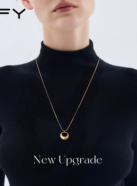 迪丽热巴同款秋冬吊坠毛衣项链女款2025新款轻奢高级感金色毛衣链