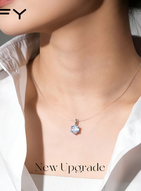 人鱼之泪项链女款2026新款高级感轻奢小众精致钛钢锆石锁骨链配饰