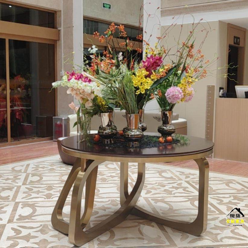 酒店大堂花台新古典大圆桌欧式风水台端景台售楼处大厅展示台花架,淘宝优惠券,粉丝福利购,淘宝优惠卷
