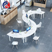 Oval Conference Table Splicing Chair Combined Sector Desk S Type Desk Casual Negotiation Table Mobile Training