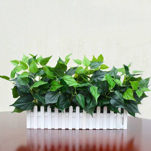 仿真绿萝盆栽室内仿真植物塑料小盆栽装饰绿植仿真花草假植物绿萝 - 图1
