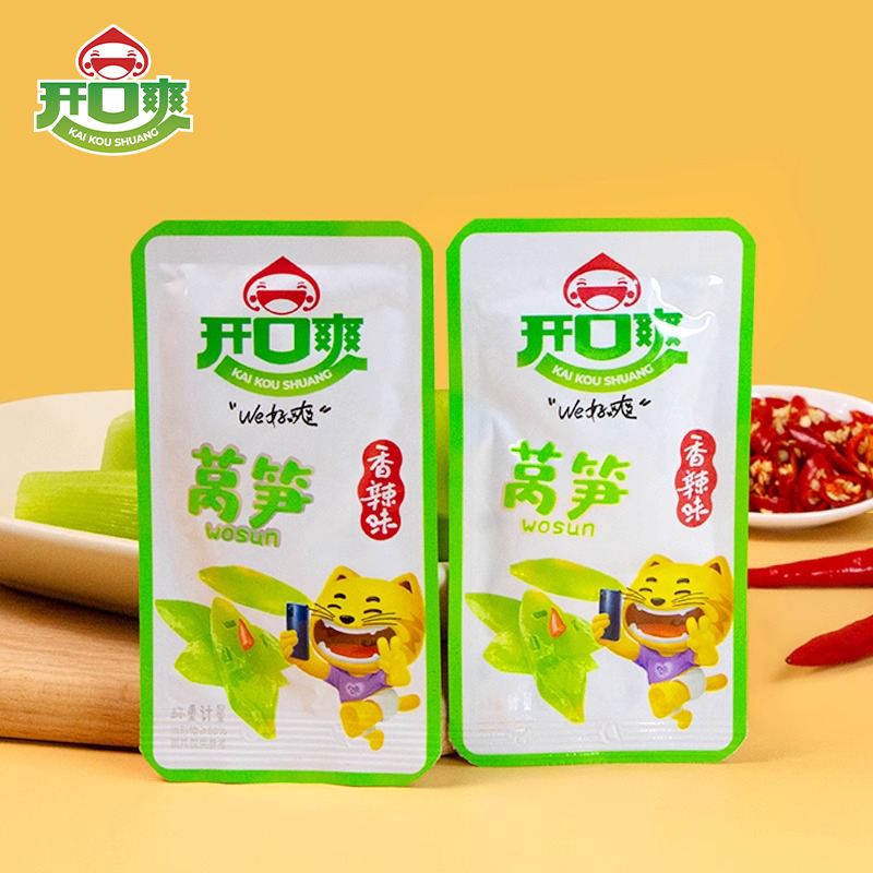 开口爽香辣莴笋脆莴笋片泡菜酱腌菜下饭小咸菜独立包装休闲零食