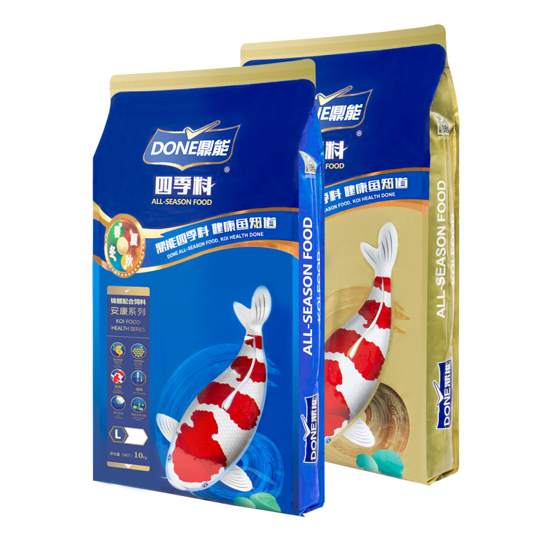 鼎能锦鲤鱼饲料增肥增色四季料专用鱼食不浑水鱼粮上浮通用型20斤
