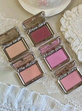 包邮3CE腮红试色小样rose beige蜜桃橘mono pink裸粉nude peach