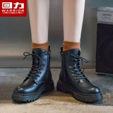 Warrior, Martens, флисовые демисезонные универсальные короткие сапоги в английском стиле, ботинки, коллекция 2021, в британском стиле, популярно в интернете
