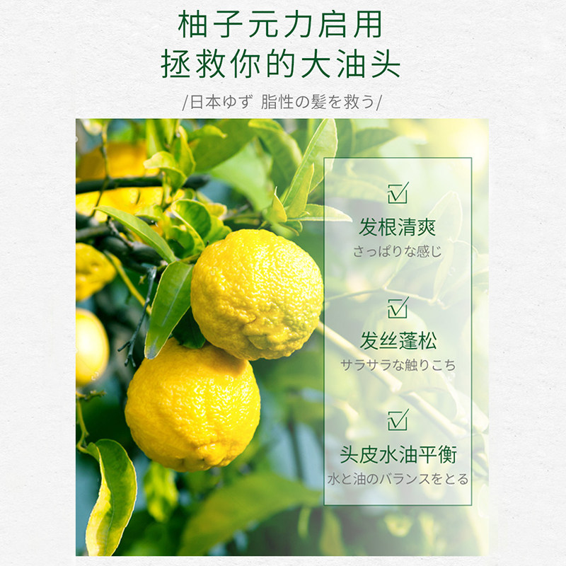 syoss丝蕴洗发水露日本柚子无硅油蓬松控油去屑止痒香味持久留香