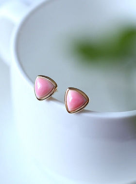 女皇贝耳钉银镀金珠宝