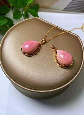 珠宝女皇贝水滴纯银精工胭脂螺