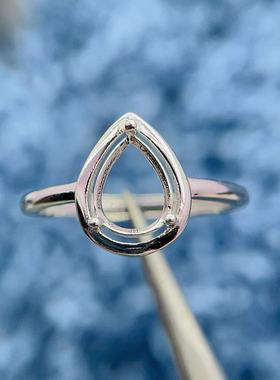 山东银托工厂S925纯银戒指空托