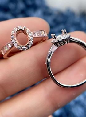 银托工厂S925纯银小蛮腰戒指空托