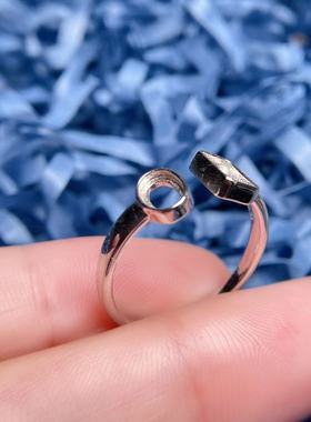 天然橄榄石镁铝石男女指环空托