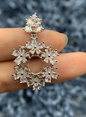 S925银吊坠空托精致时尚轻奢百搭