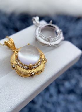 s925银托工厂吊坠空托款式多尺寸