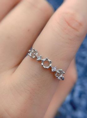 银托工厂多款S925银戒指空托