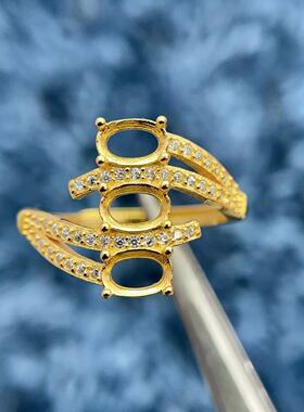 s925银托工厂戒指空托多款式可选