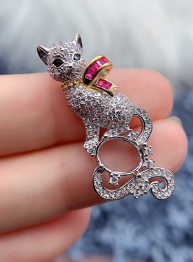 s925银托工厂吊坠空托款式多尺寸