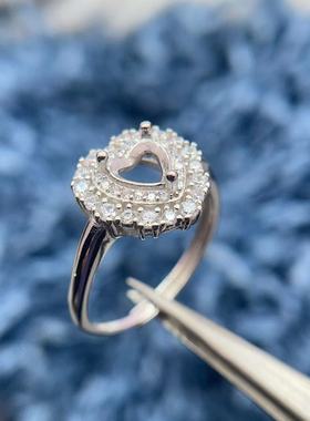 山东银托工厂S925纯银戒指空托6