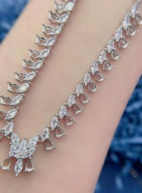 奢华晚宴项链排S925银多款式可选