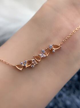 S925银手链空托精致气质高级百搭