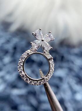 s925银托工厂吊坠空托款式多尺寸