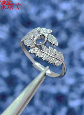 灵羽小众设计祖母绿戒指S925银托