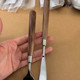 Walnut handle spoon stainless steel thickened household high-end exquisite dining spoon long handle fork western food soup spoon