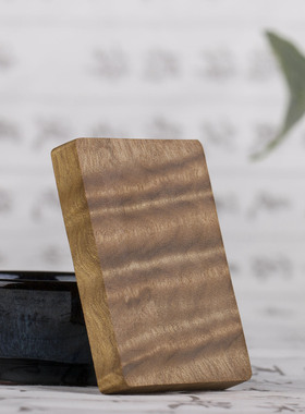 金丝楠木四川水波纹无事牌文玩