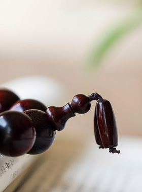 印度小叶紫檀手串2.0满金星念珠