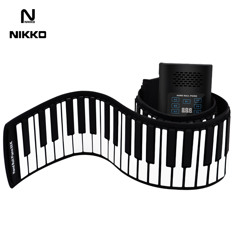 nikko尼尔康专卖店NIKKO手卷钢琴88键钢琴键盘便携式折叠电子钢琴家用初学者61/49键0