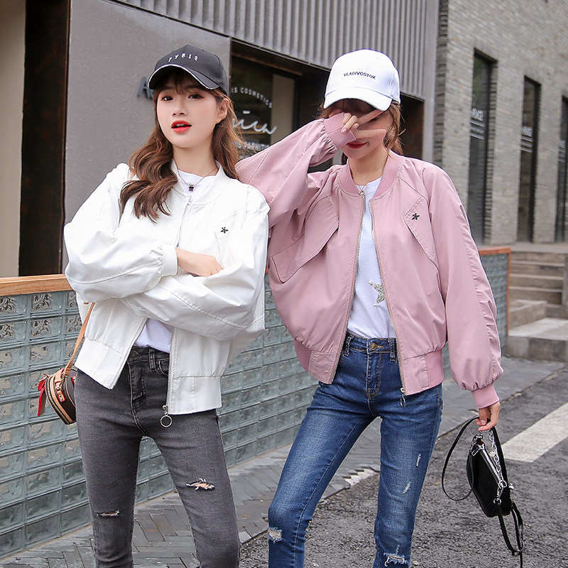 潮牌刺绣ins潮春装2020年棒球服 初澜短外套