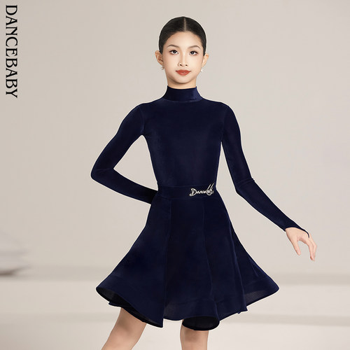Dancebaby拉丁舞服比赛服2026新款表演服规定赛服薄丝绒DAS676Z - 图0