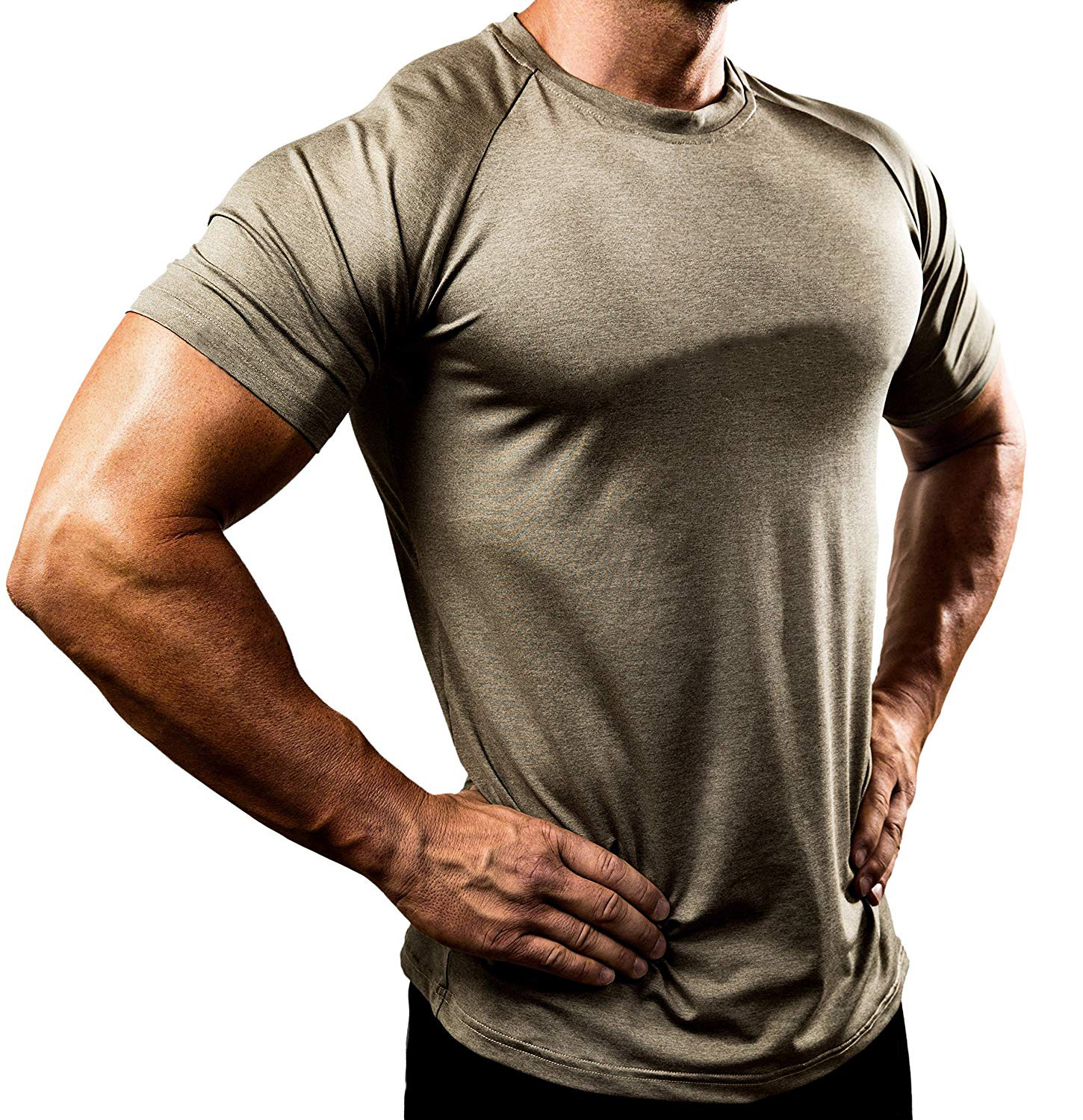 Men's fitness wear sports short-sleeved sports training suit - 图1