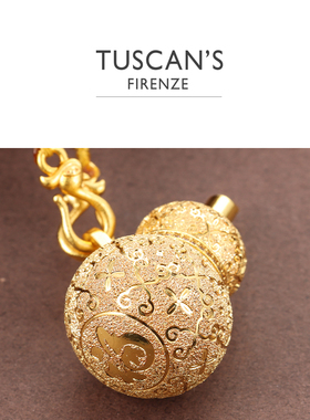 TUSCAN'S国风葫芦吊坠毛衣链女项链复古高级感串珠装饰链时代双鱼