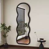 Чистый красные волны с полным -зеркало зеркало домашнее приземление зеркало с высоким уровнем стены с датчиком -платье -платье -платье для спальни