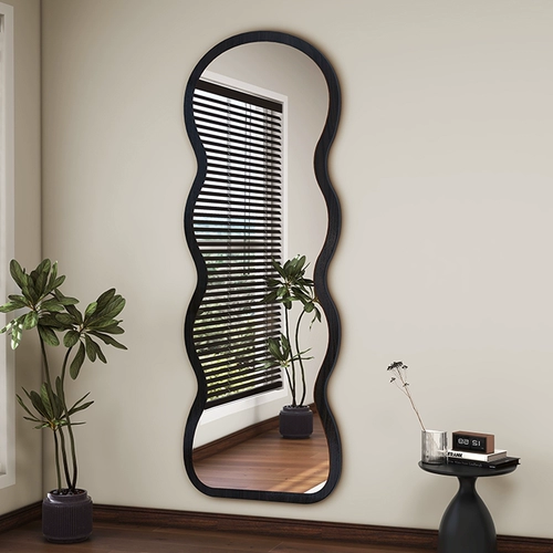 Чистый красные волны с полным -зеркало зеркало домашнее приземление зеркало с высоким уровнем стены с датчиком -платье -платье -платье для спальни