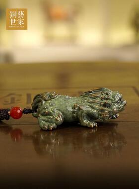 全铜貔貅手把件盘玩男士招财转运财源滚滚吊坠随身把玩件文玩镇纸