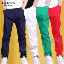 Children golf pants boys long pants spring and summer tightness waist sports pants boys casual pants golf pants big code