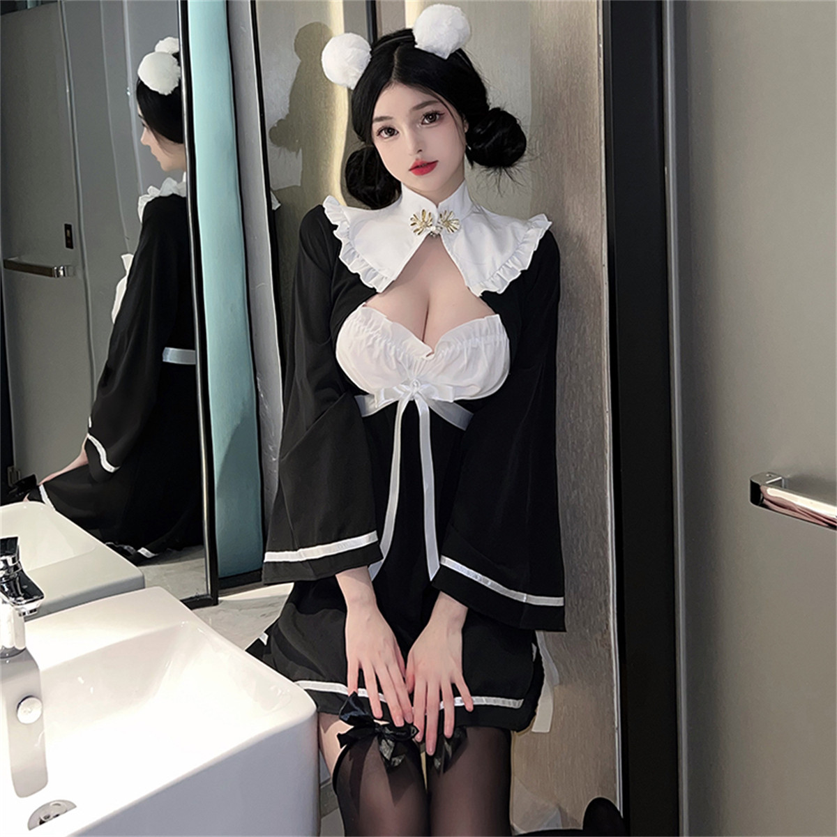 cutie：内衣古典旗袍纯欲风制服睡衣性感酒吧夜店免脱制服套装女,淘宝优惠券,粉丝福利购,淘宝优惠卷