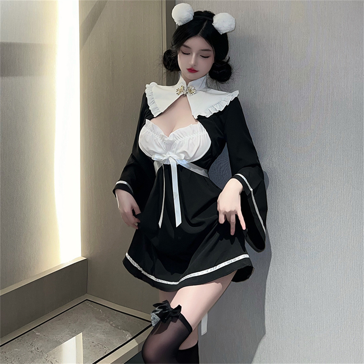 cutie：内衣古典旗袍纯欲风制服睡衣性感酒吧夜店免脱制服套装女,淘宝优惠券,粉丝福利购,淘宝优惠卷